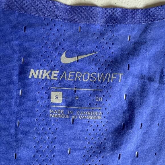 Nike AeroSwift Men’s Running Tank Top Blue Size Small Lightweight Race Singlet - Picture 14 of 14